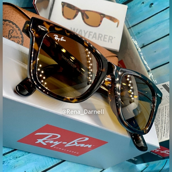 RayBan Wayfarer RB2140 Brown Tortoise New - Picture 2 of 14
